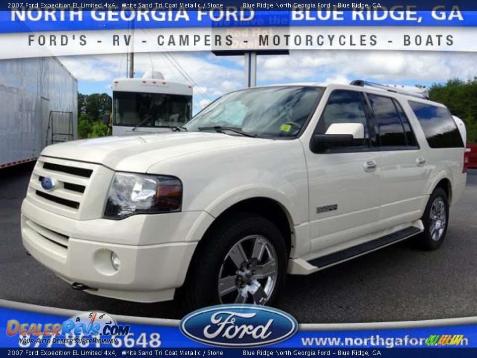 2007 Ford Expedition EL Limited 4x4 White Sand Tri Coat Metallic / Stone Photo #1