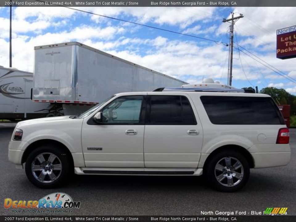 2007 Ford Expedition EL Limited 4x4 White Sand Tri Coat Metallic / Stone Photo #2