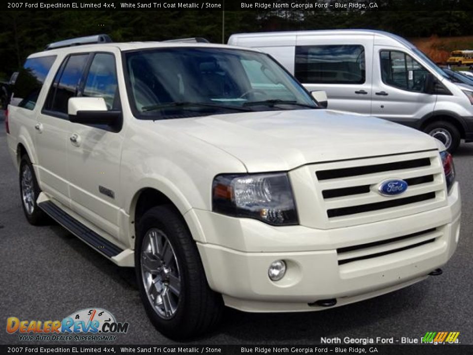 2007 Ford Expedition EL Limited 4x4 White Sand Tri Coat Metallic / Stone Photo #7