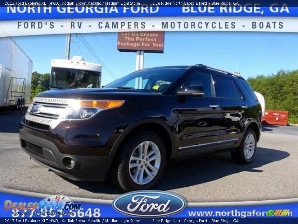 2013 Ford Explorer XLT 4WD Kodiak Brown Metallic / Medium Light Stone Photo #1