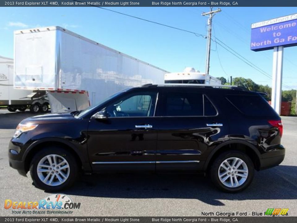 2013 Ford Explorer XLT 4WD Kodiak Brown Metallic / Medium Light Stone Photo #2