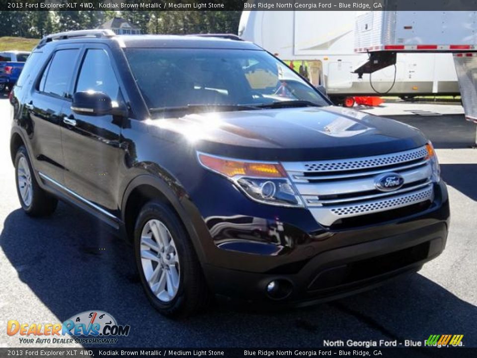 2013 Ford Explorer XLT 4WD Kodiak Brown Metallic / Medium Light Stone Photo #7