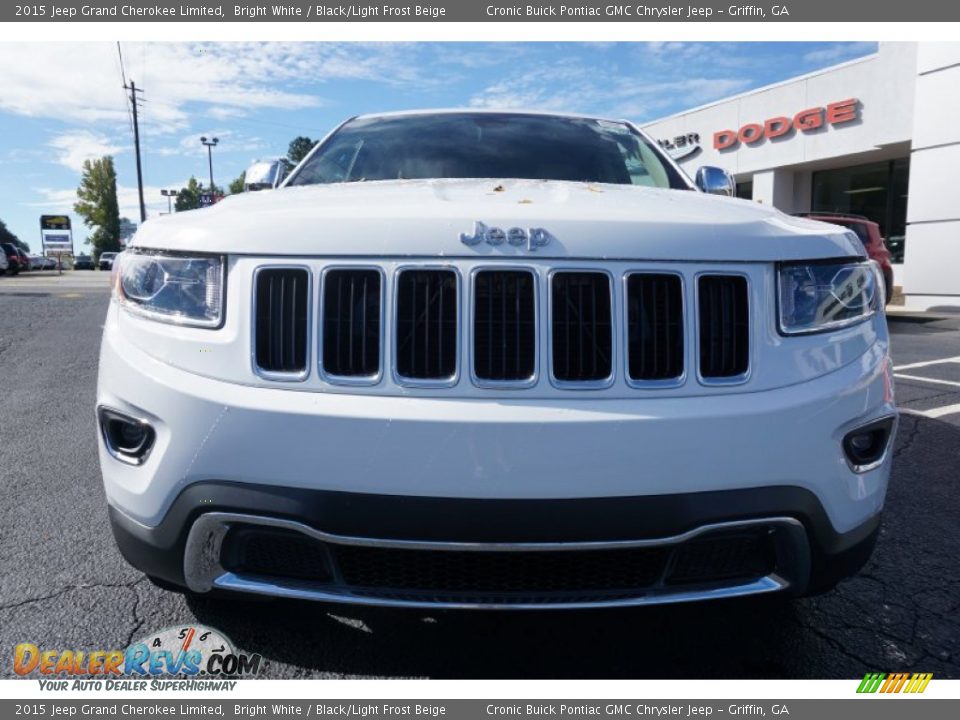 2015 Jeep Grand Cherokee Limited Bright White / Black/Light Frost Beige Photo #2