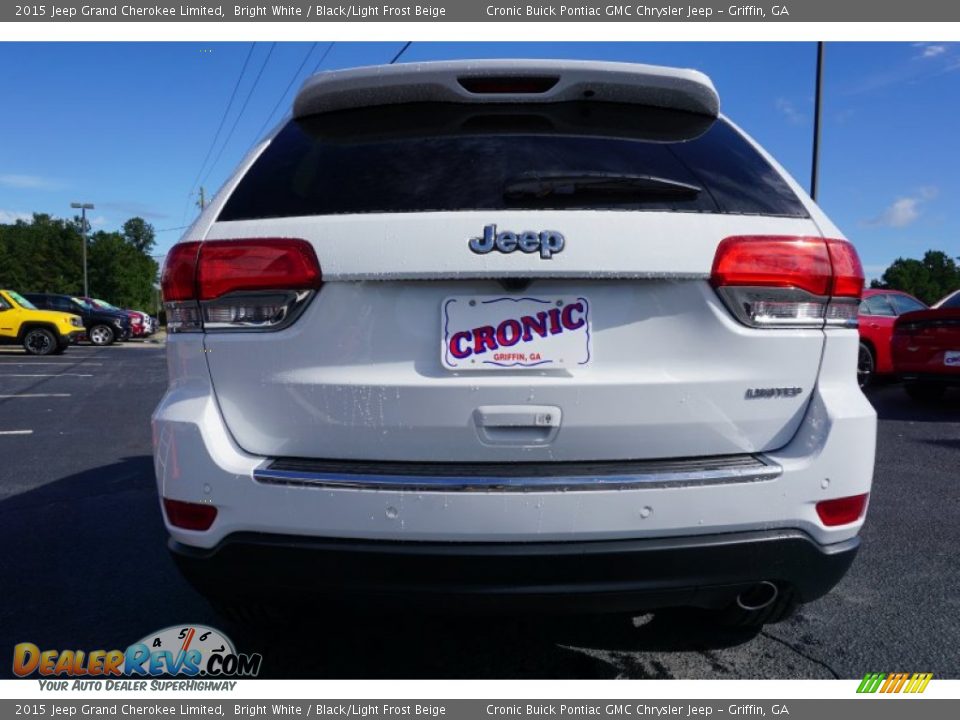2015 Jeep Grand Cherokee Limited Bright White / Black/Light Frost Beige Photo #6