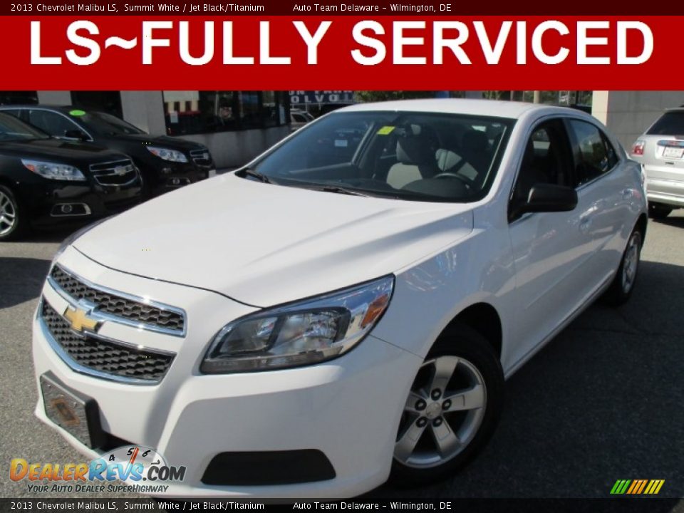 2013 Chevrolet Malibu LS Summit White / Jet Black/Titanium Photo #1