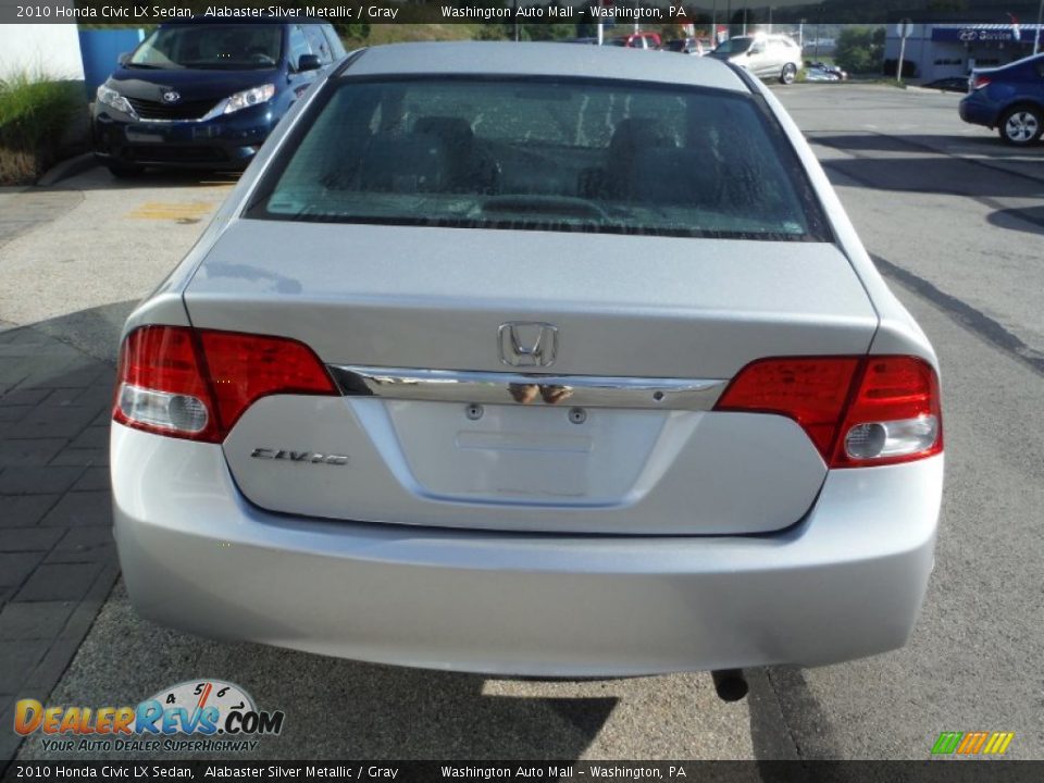 2010 Honda Civic LX Sedan Alabaster Silver Metallic / Gray Photo #7