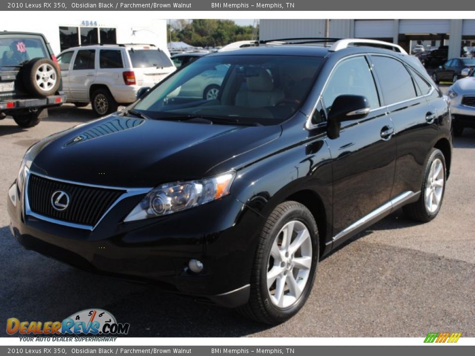 2010 Lexus RX 350 Obsidian Black / Parchment/Brown Walnut Photo #1