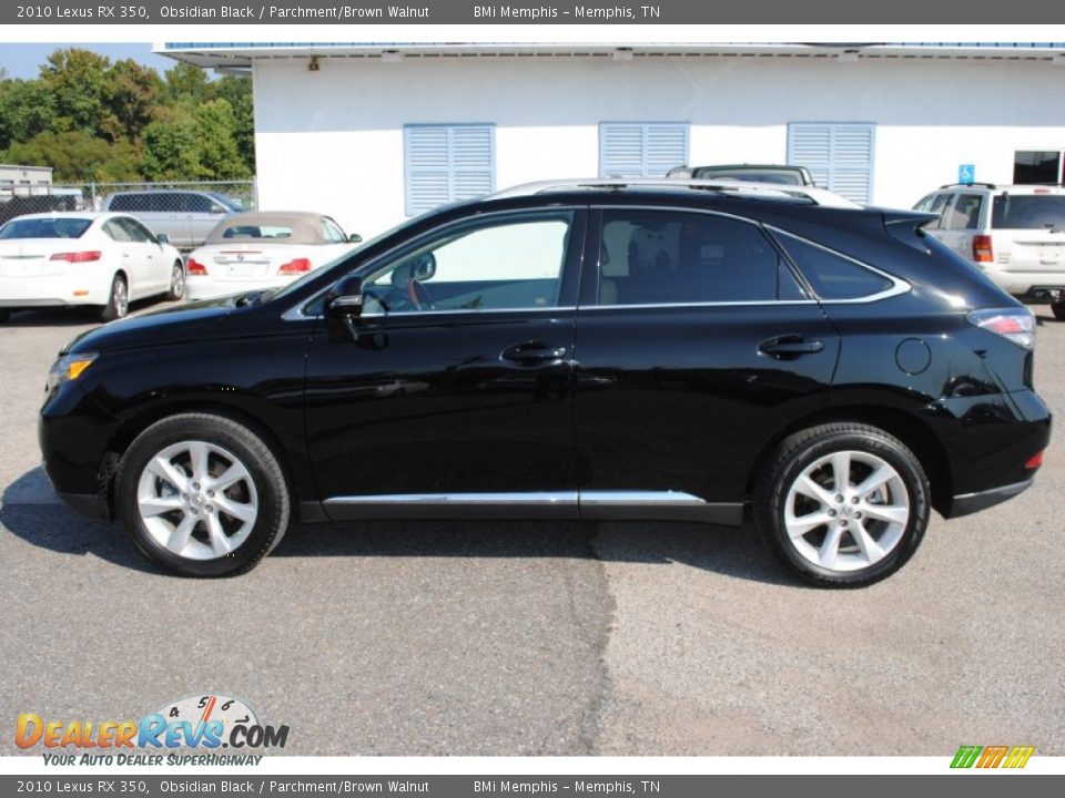 2010 Lexus RX 350 Obsidian Black / Parchment/Brown Walnut Photo #2