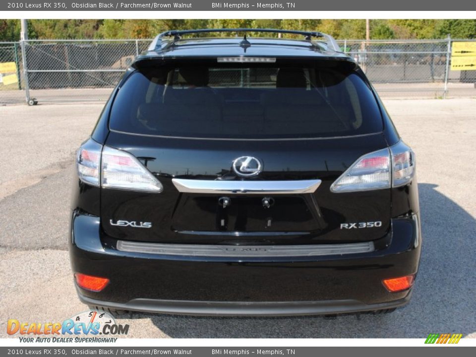 2010 Lexus RX 350 Obsidian Black / Parchment/Brown Walnut Photo #4