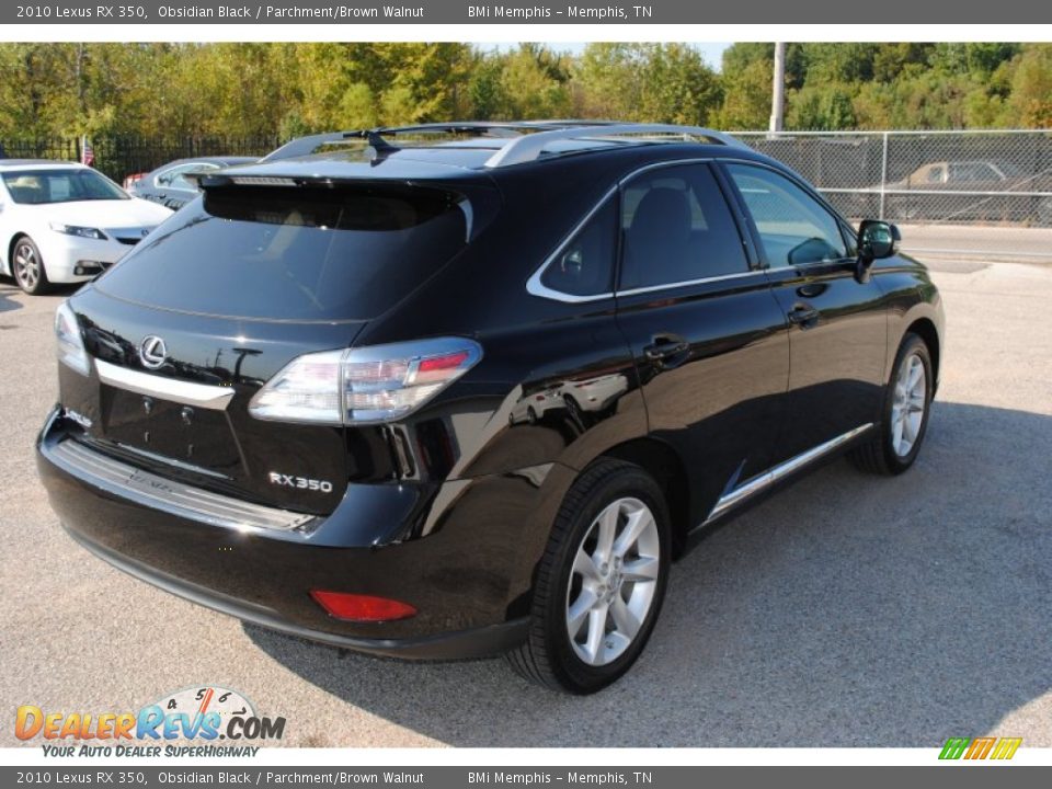 2010 Lexus RX 350 Obsidian Black / Parchment/Brown Walnut Photo #5
