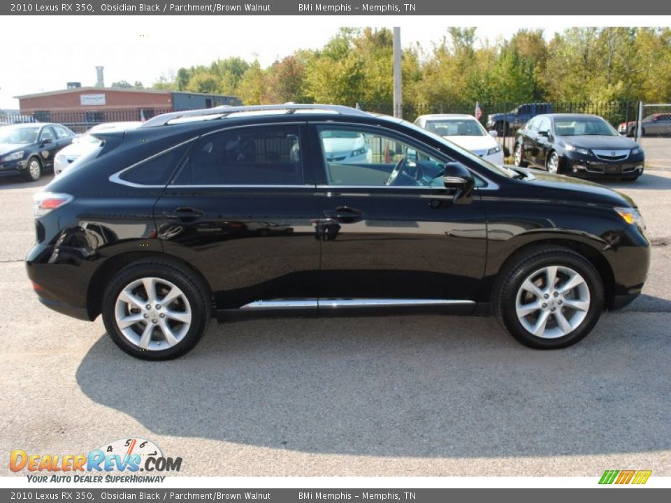 2010 Lexus RX 350 Obsidian Black / Parchment/Brown Walnut Photo #6