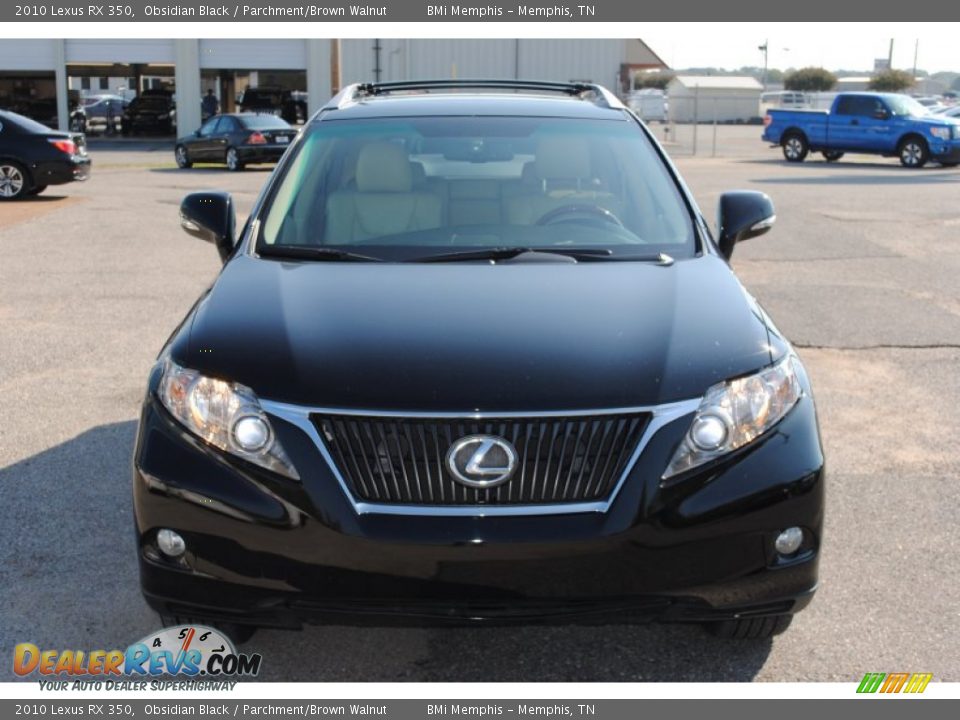 2010 Lexus RX 350 Obsidian Black / Parchment/Brown Walnut Photo #8
