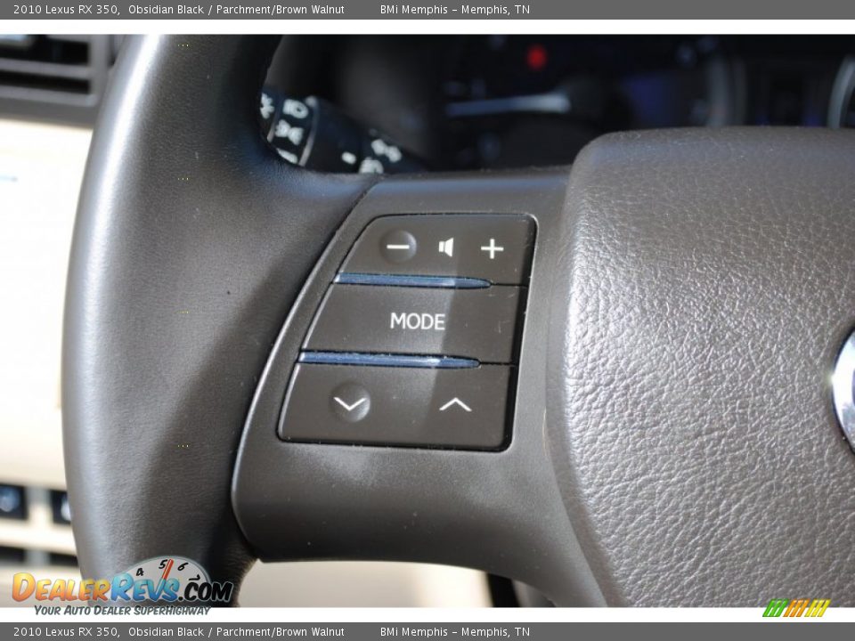 2010 Lexus RX 350 Obsidian Black / Parchment/Brown Walnut Photo #11