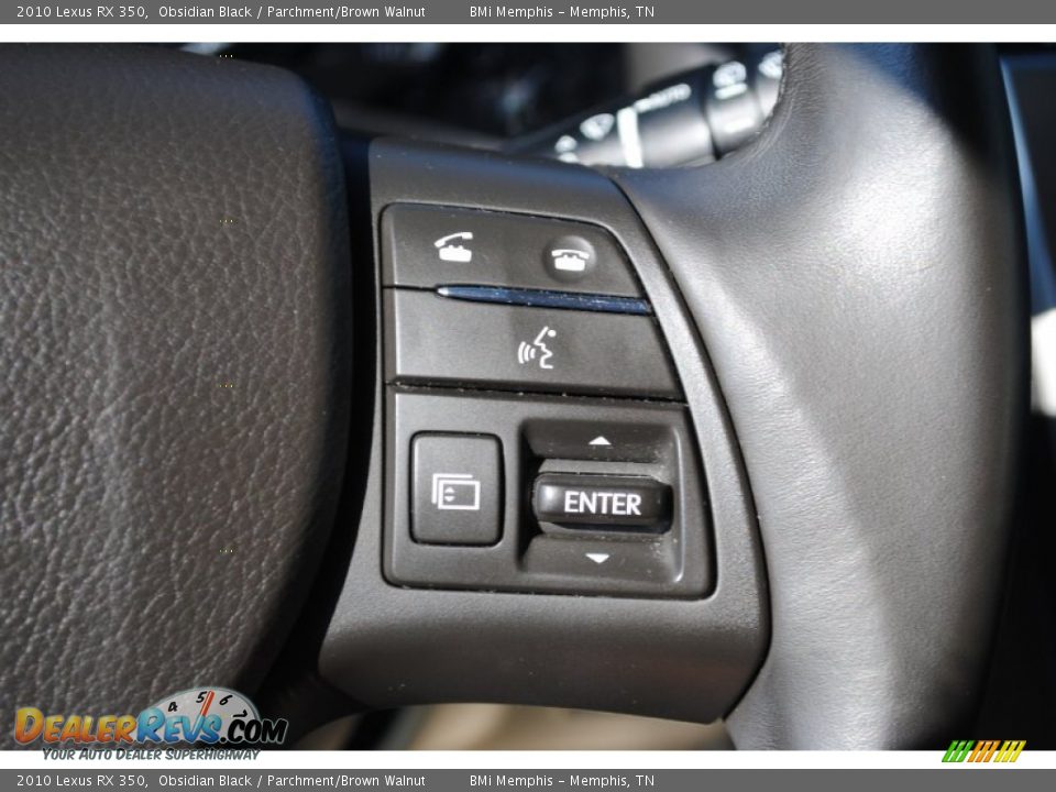 2010 Lexus RX 350 Obsidian Black / Parchment/Brown Walnut Photo #12