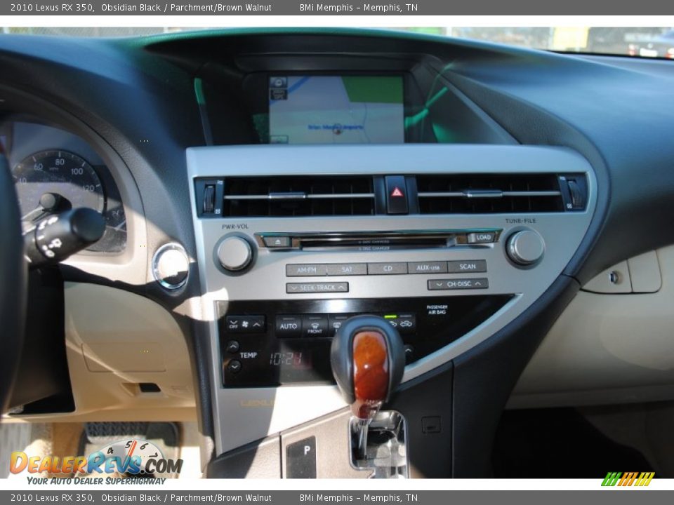 2010 Lexus RX 350 Obsidian Black / Parchment/Brown Walnut Photo #13