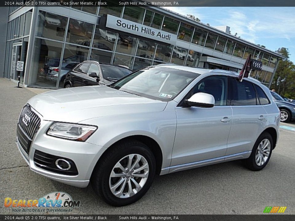2014 Audi Q5 2.0 TFSI quattro Ice Silver Metallic / Black Photo #1