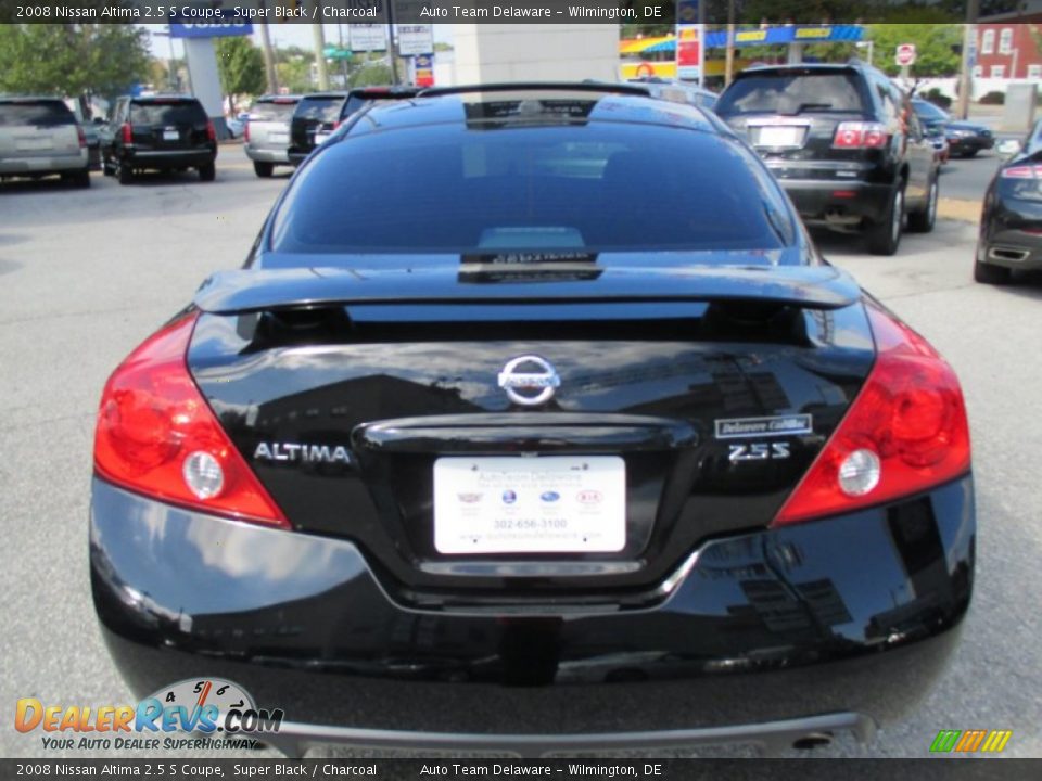2008 Nissan Altima 2.5 S Coupe Super Black / Charcoal Photo #5