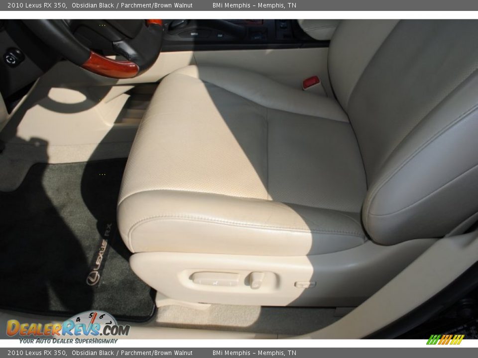 2010 Lexus RX 350 Obsidian Black / Parchment/Brown Walnut Photo #19