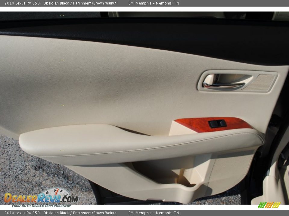 2010 Lexus RX 350 Obsidian Black / Parchment/Brown Walnut Photo #21
