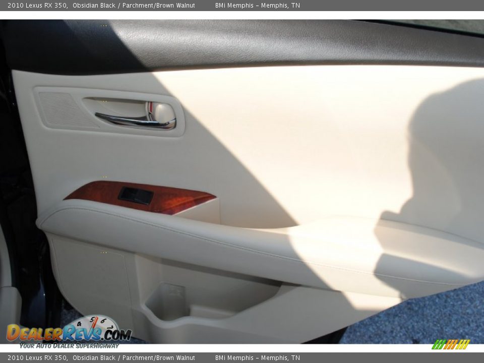 2010 Lexus RX 350 Obsidian Black / Parchment/Brown Walnut Photo #24