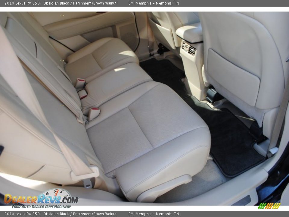 2010 Lexus RX 350 Obsidian Black / Parchment/Brown Walnut Photo #25