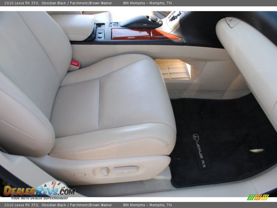 2010 Lexus RX 350 Obsidian Black / Parchment/Brown Walnut Photo #26