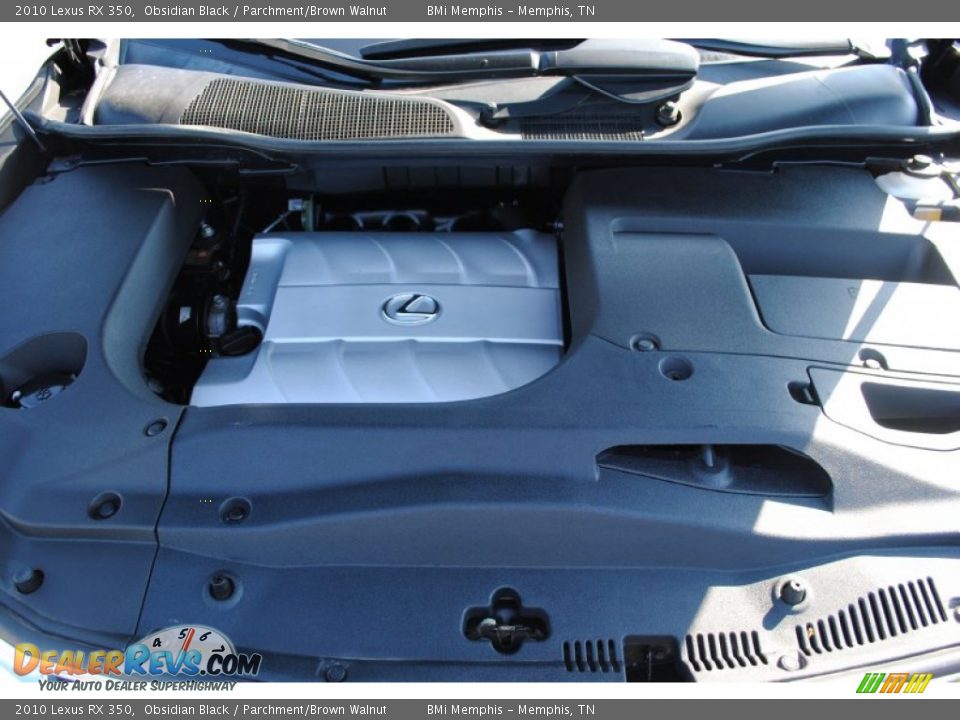 2010 Lexus RX 350 Obsidian Black / Parchment/Brown Walnut Photo #28