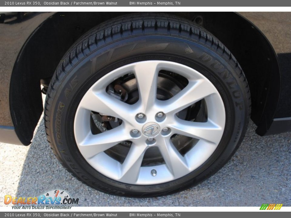 2010 Lexus RX 350 Obsidian Black / Parchment/Brown Walnut Photo #31