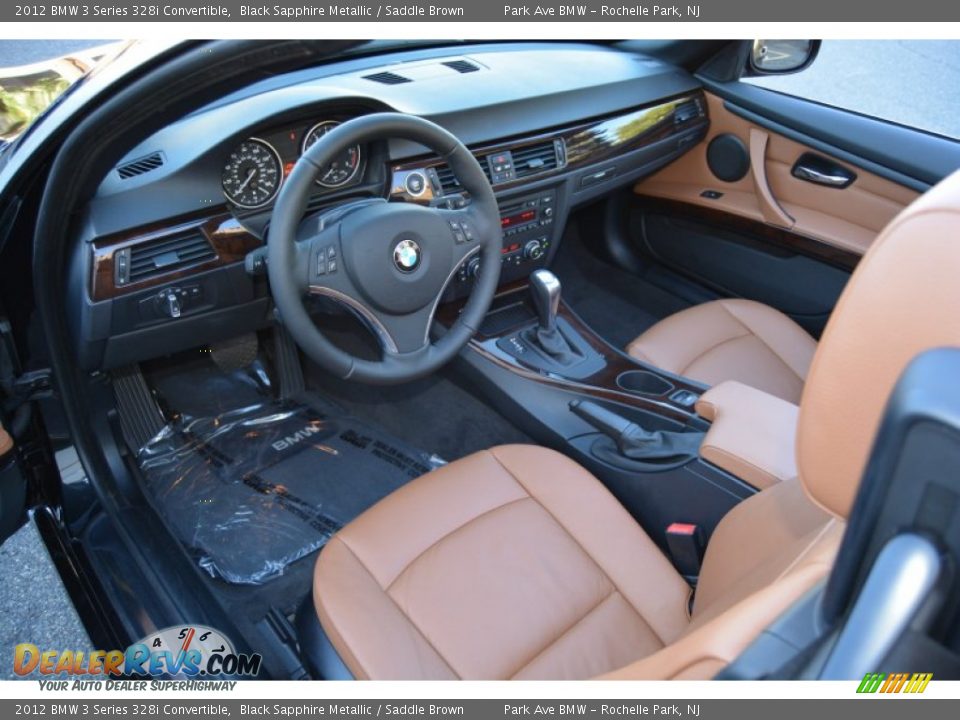 2012 BMW 3 Series 328i Convertible Black Sapphire Metallic / Saddle Brown Photo #11