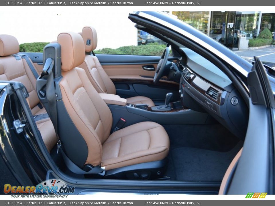 2012 BMW 3 Series 328i Convertible Black Sapphire Metallic / Saddle Brown Photo #27