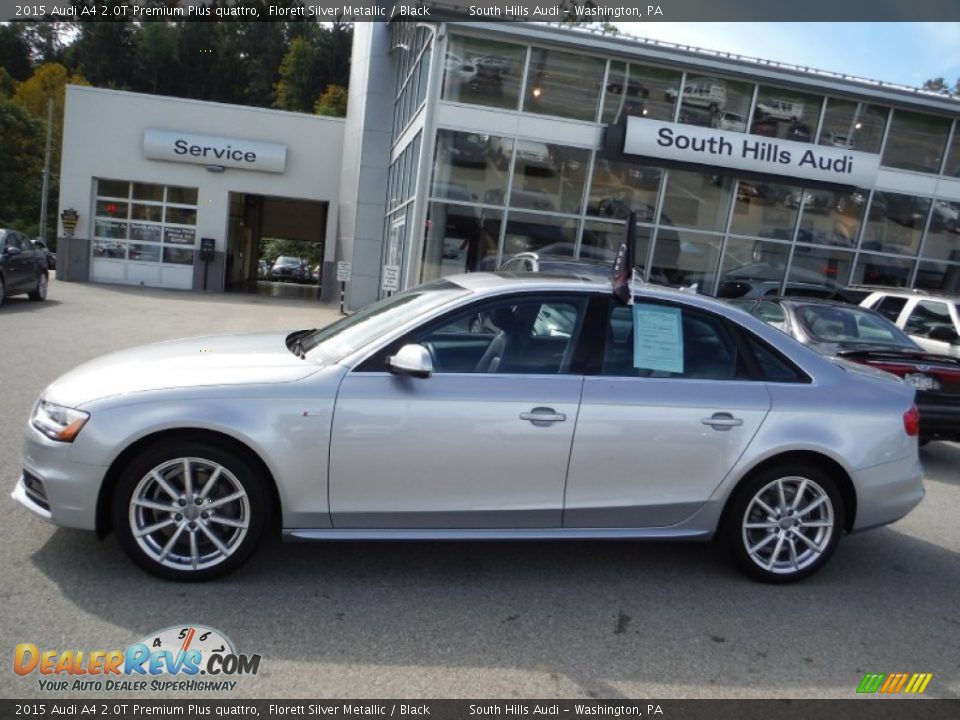 2015 Audi A4 2.0T Premium Plus quattro Florett Silver Metallic / Black Photo #2