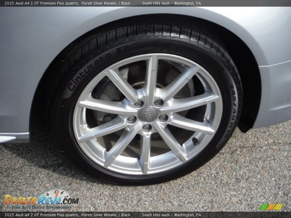 2015 Audi A4 2.0T Premium Plus quattro Florett Silver Metallic / Black Photo #12