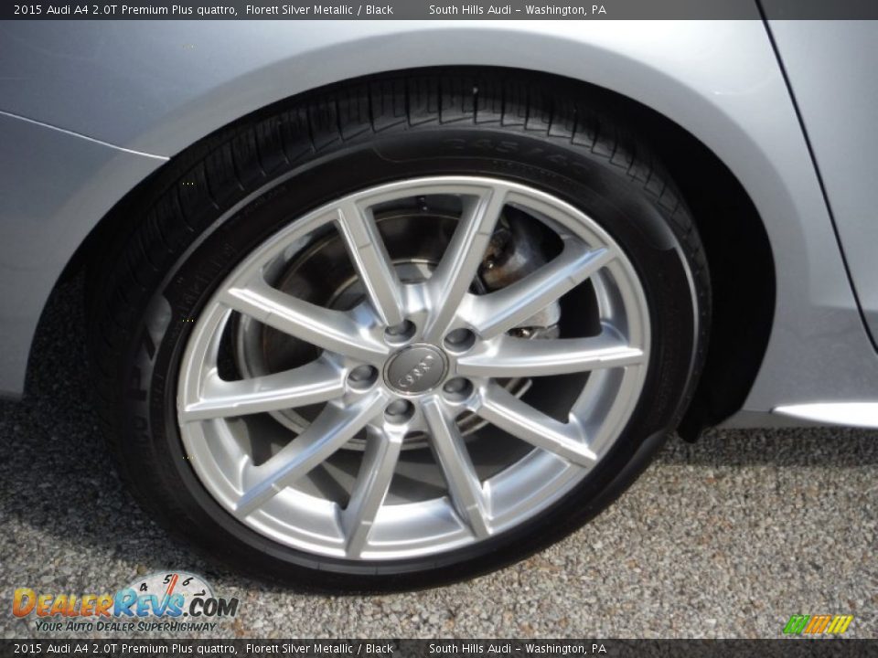 2015 Audi A4 2.0T Premium Plus quattro Florett Silver Metallic / Black Photo #13