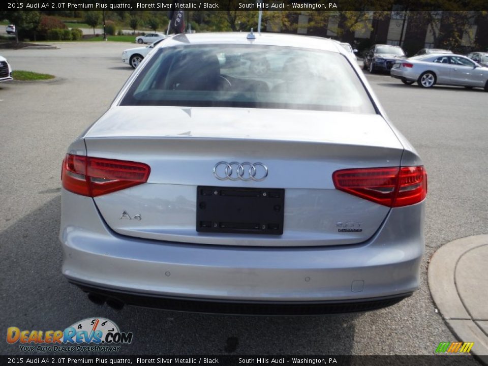 2015 Audi A4 2.0T Premium Plus quattro Florett Silver Metallic / Black Photo #15