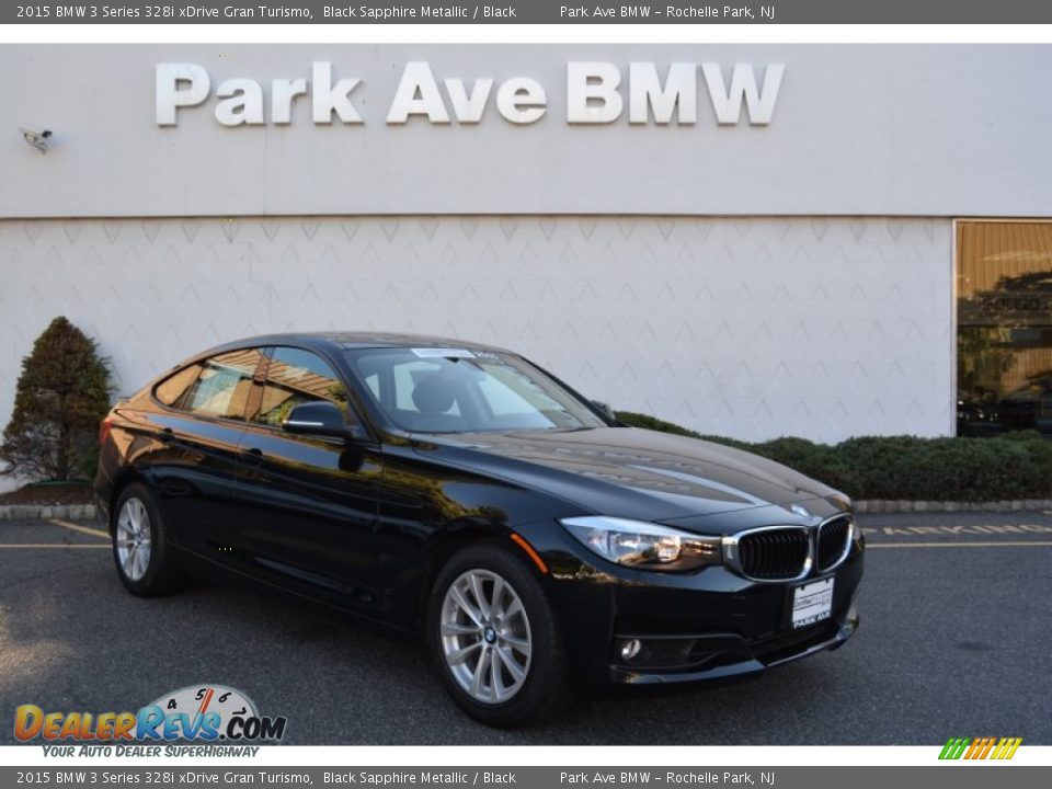 2015 BMW 3 Series 328i xDrive Gran Turismo Black Sapphire Metallic / Black Photo #1