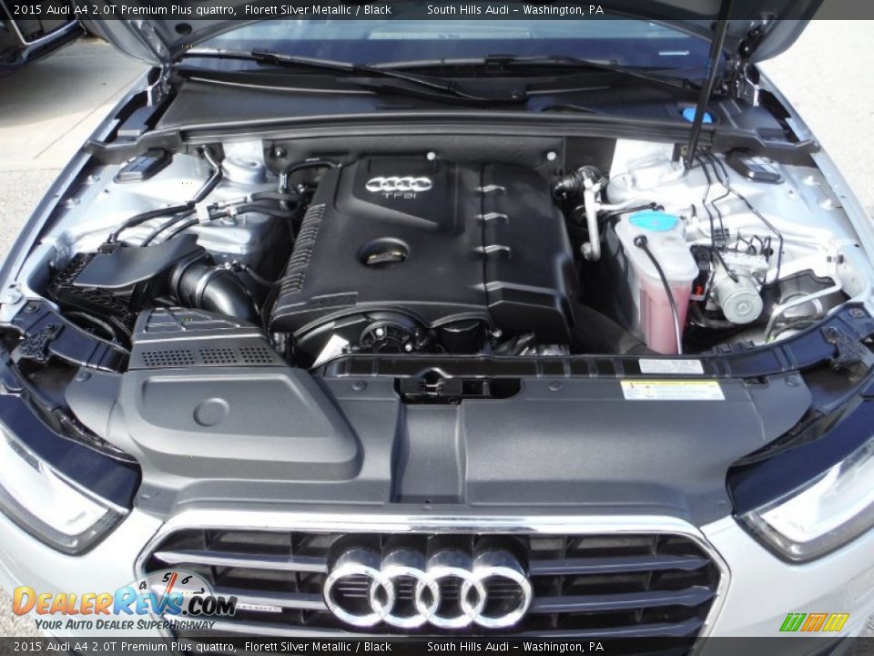 2015 Audi A4 2.0T Premium Plus quattro Florett Silver Metallic / Black Photo #18