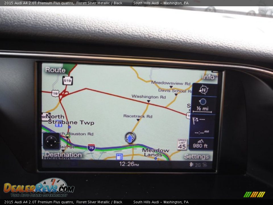 2015 Audi A4 2.0T Premium Plus quattro Florett Silver Metallic / Black Photo #26