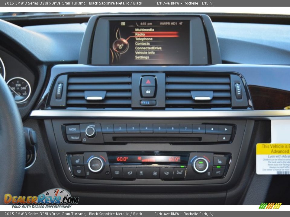 2015 BMW 3 Series 328i xDrive Gran Turismo Black Sapphire Metallic / Black Photo #16