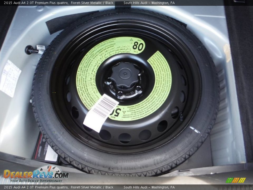 2015 Audi A4 2.0T Premium Plus quattro Florett Silver Metallic / Black Photo #35