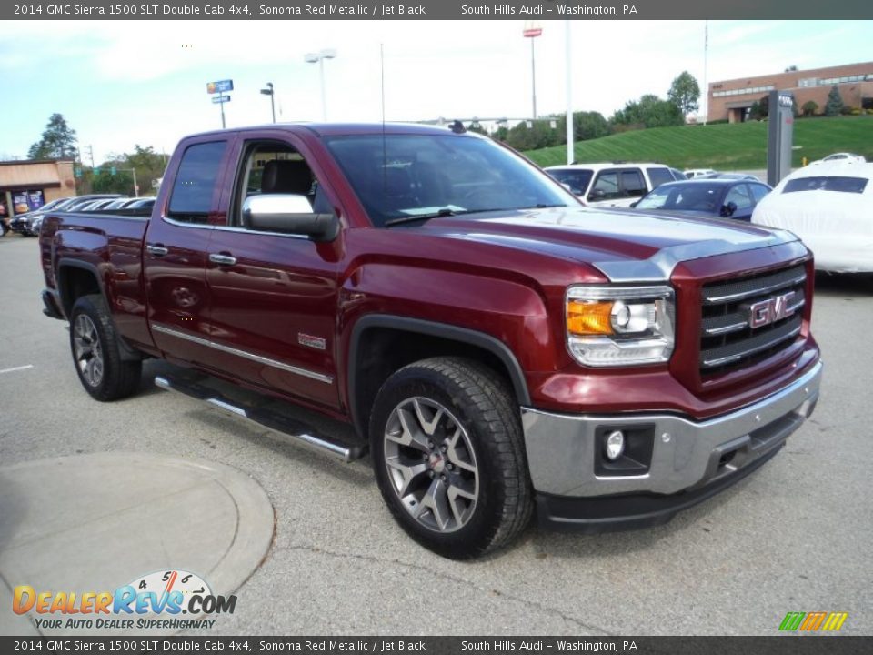 Front 3/4 View of 2014 GMC Sierra 1500 SLT Double Cab 4x4 Photo #9
