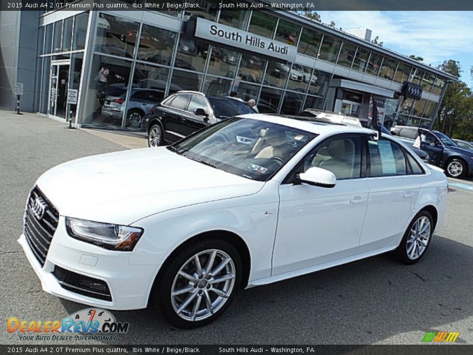 2015 Audi A4 2.0T Premium Plus quattro Ibis White / Beige/Black Photo #1