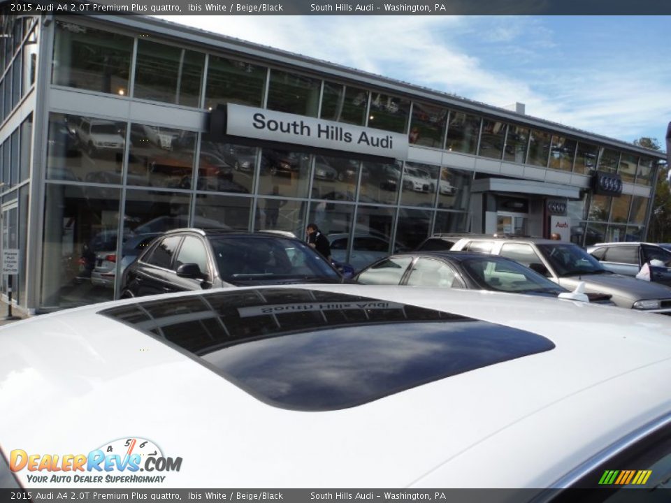 2015 Audi A4 2.0T Premium Plus quattro Ibis White / Beige/Black Photo #3