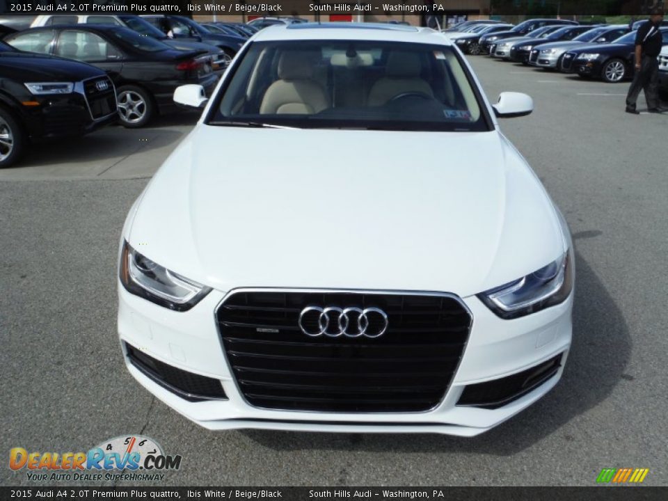2015 Audi A4 2.0T Premium Plus quattro Ibis White / Beige/Black Photo #8