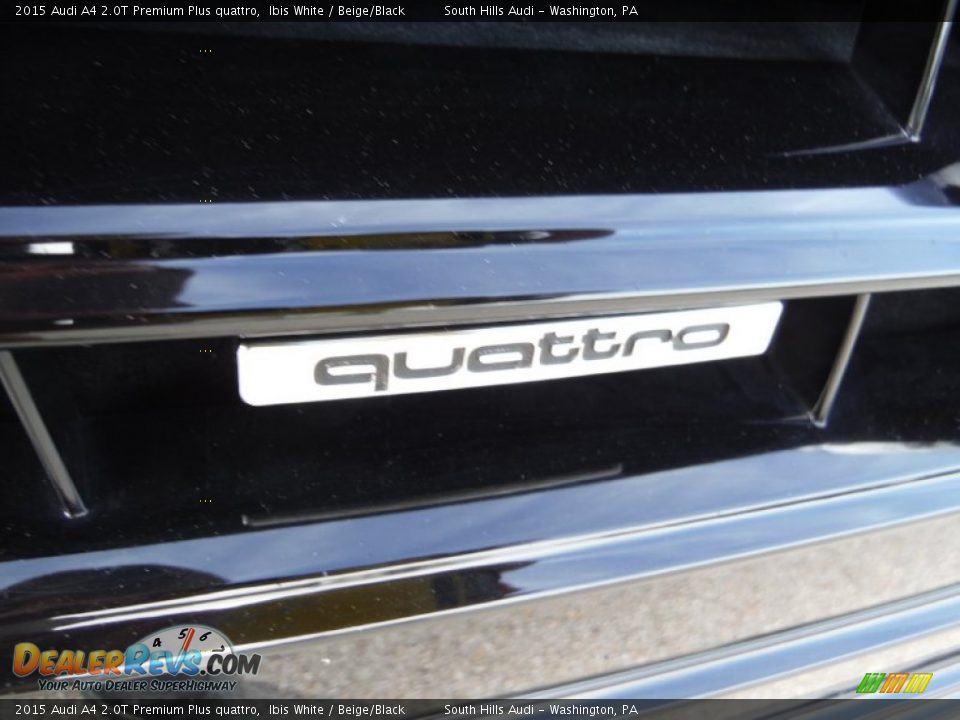 2015 Audi A4 2.0T Premium Plus quattro Ibis White / Beige/Black Photo #9