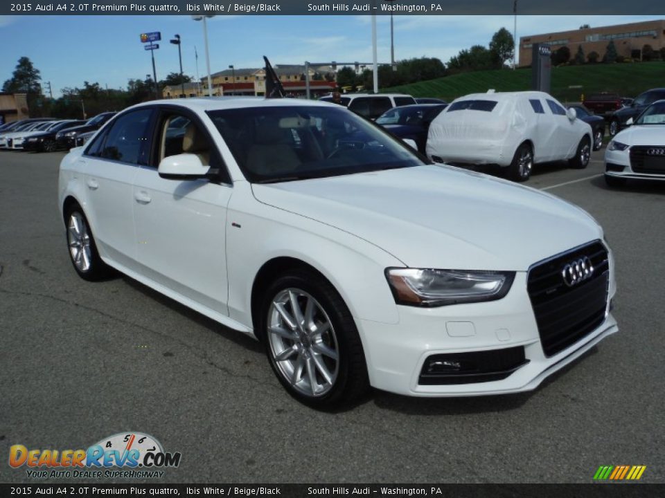 2015 Audi A4 2.0T Premium Plus quattro Ibis White / Beige/Black Photo #10