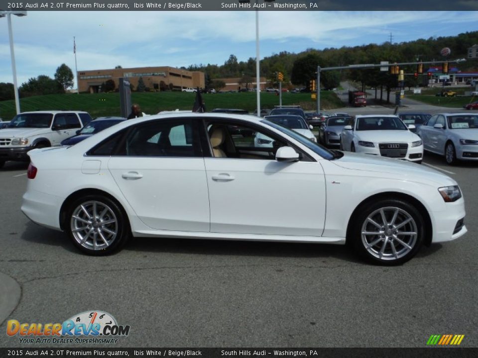 2015 Audi A4 2.0T Premium Plus quattro Ibis White / Beige/Black Photo #11