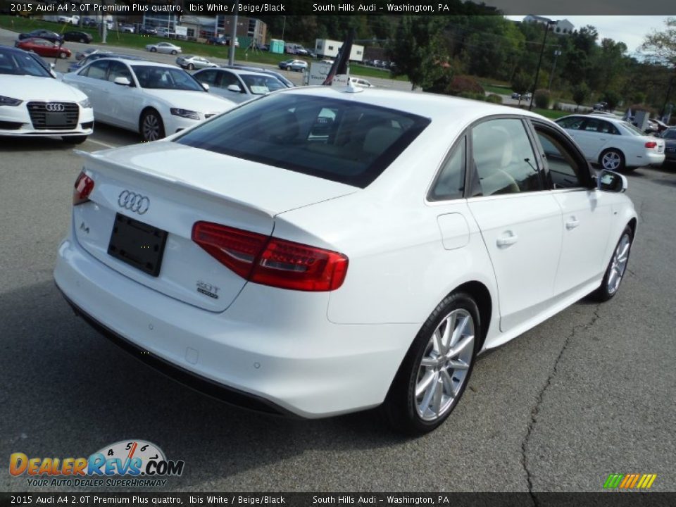 2015 Audi A4 2.0T Premium Plus quattro Ibis White / Beige/Black Photo #12