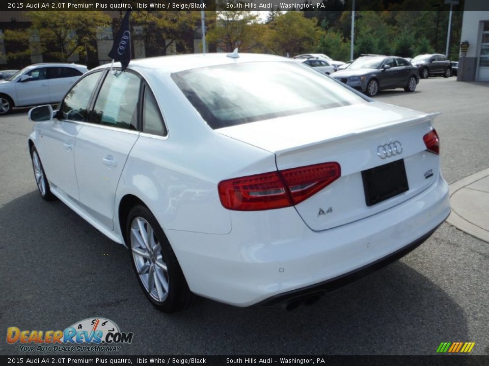 2015 Audi A4 2.0T Premium Plus quattro Ibis White / Beige/Black Photo #14