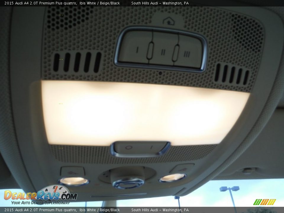 2015 Audi A4 2.0T Premium Plus quattro Ibis White / Beige/Black Photo #18