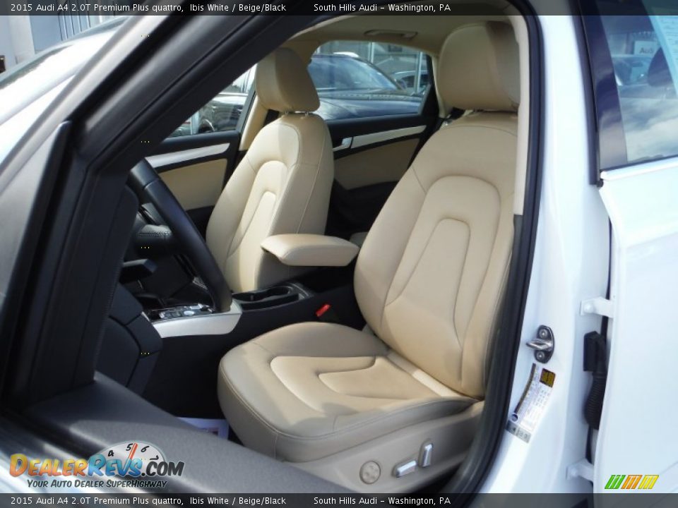2015 Audi A4 2.0T Premium Plus quattro Ibis White / Beige/Black Photo #20